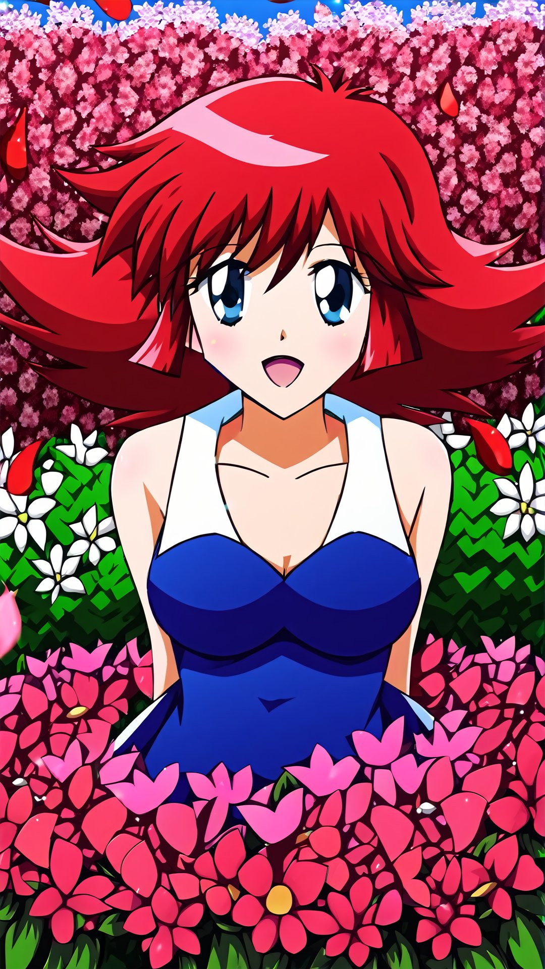 kisaragi honey, red hair, casual,





((outdoors)), ((flower garden)), ((flowers)), ((many flowers)), spring petals, petals of flowers, spring, falling petals, flying butterflies,