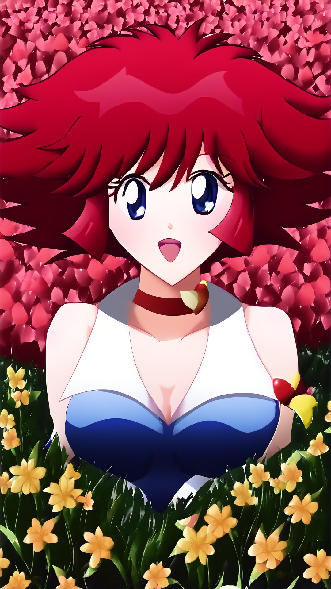 kisaragi honey, red hair, casual,





((outdoors)), ((flower garden)), ((flowers)), ((many flowers)), spring petals, petals of flowers, spring, falling petals, flying butterflies,