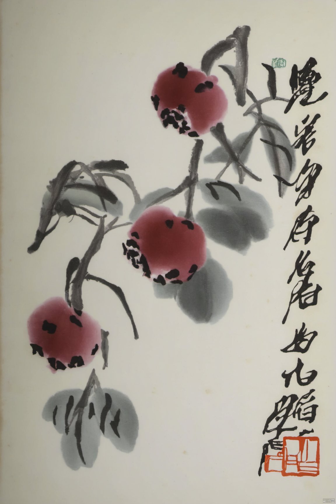 Qi-Baishi,fruit,animal,flower,leaf