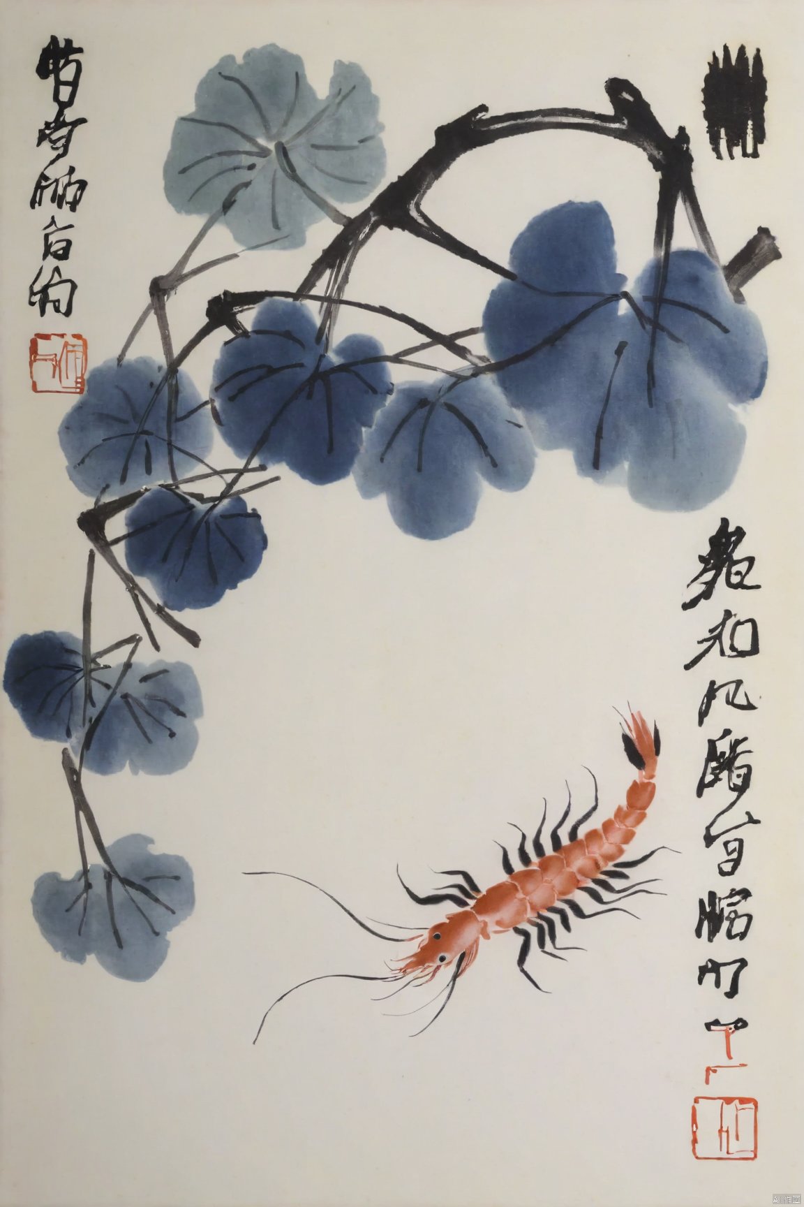 Qi-Baishi,animal,shrimp,