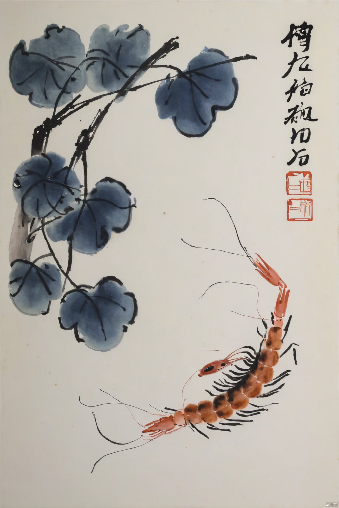 Qi-Baishi,animal,shrimp,