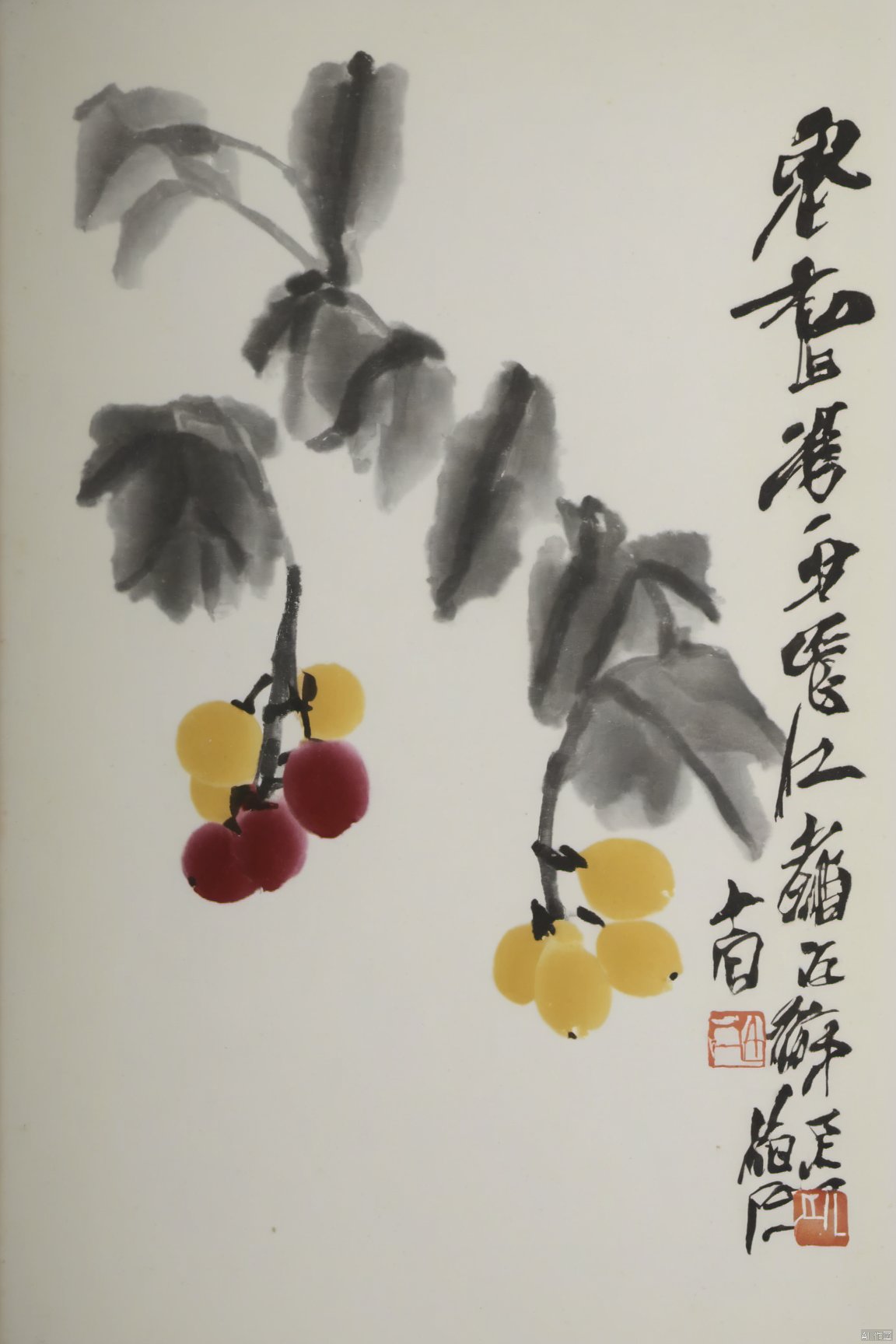 Qi-Baishi,fruit,animal,flower,leaf