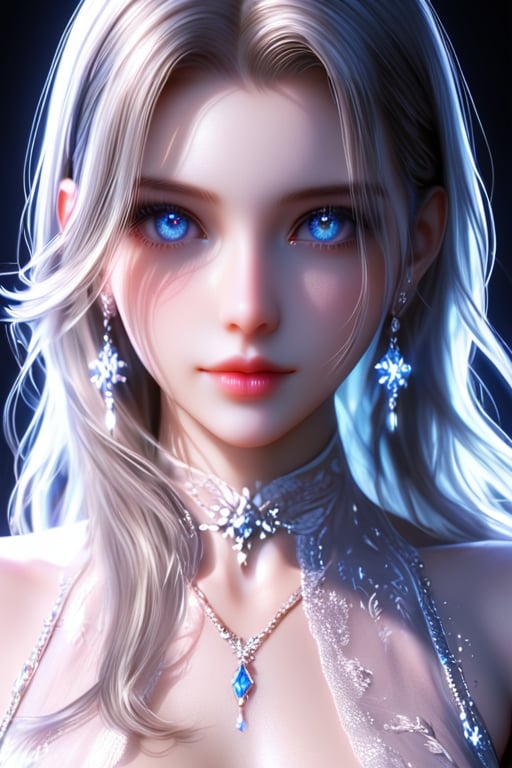 3drender, final fantasy,realistic,minimalism style,ghostly beauty,natural skin texture