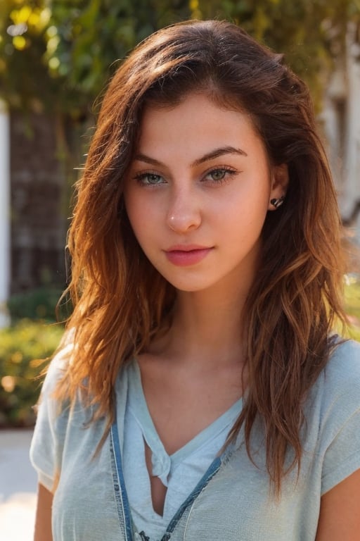 18years girl, 1girl, ((cute_girl)), ((18yo)), ((slim)), 18 years old,cute_girl, ((photorealistic)), wavy hair,  masterpiece,pornstar,solo,realistic_lighting, natural skin, natural lighting,pornstar, Extremely Realistic,perfect eyes ,photorealistic, 
outdoors, outside, Masterpiece,realism,photography,val