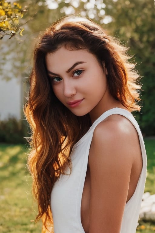 18years girl, 1girl, ((cute_girl)), ((18yo)), ((slim)), 18 years old,cute_girl, ((photorealistic)), wavy hair,  masterpiece,pornstar,solo,realistic_lighting, natural skin, natural lighting,pornstar, Extremely Realistic,perfect eyes ,photorealistic, 
outdoors, outside, Masterpiece,realism,photography,val