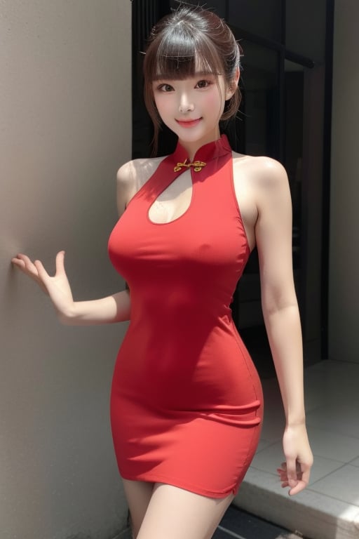 chinese style red dress