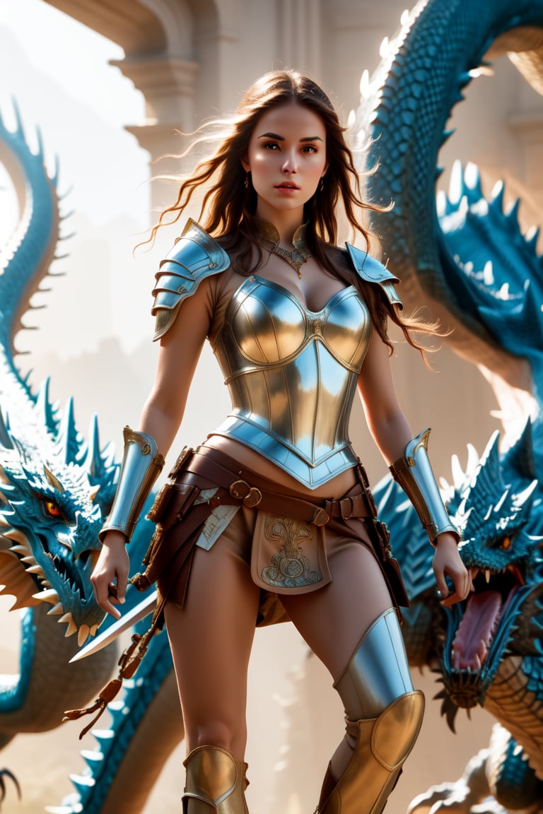 obmaster raw, super high image, super detail, super high resolution, 
((clear light, bright, daylight, ambient light)), ((bright colors)), 
a beautiful woman, with long hair and a statuesque body, mounted on
a giant dragon, she takes the reins of the beast, a young woman,
warrior, fantasy, half-discovered body, with shoulder pads and breastplate,
sword on the side of his leg, long hair, intricate intricate hair,
brown hair, young woman, fantasy warrior,
fantastic art, boris ballejo style, luis royo style,
in a fantasy place, with daylight,
8k, masterpiece, raw photo, Best quality, photorealistic, Extremely
Detailed Cg Unity 8k wallpaper, depth of field, light
cinematography, lens flare, ray tracing,Colors,LADYWARRIOR