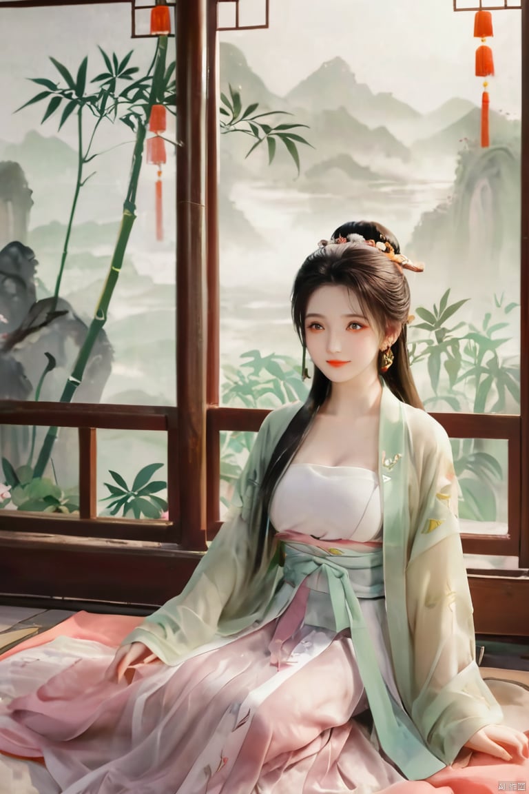  ((1girl)),solo,lying on back on bamboo mat bed in garden,paper fan,thin hanfu,foggy,(curtain),(bamboo forest),(huge breasts:1.88),(Spread your legs and expose your vagina:1.55),tiles roof,light green and white,off shoulders,chinese painting,gongbi style,water_color,(grapevineman:1.4),(huge breasts:2),(trees, artificial mountain, green lotus leaves,light pink lotus flowers),koi,wooden windows,doors,bed,stone,trandional architecture,temple,tower,wall,chinese garden,long hair,full body,bangs,(huge breasts:2.2),(masterpiece, Extremely detailed, best quality, highres:1.2),(ultra_detailed, UHD:1.2),soft smile,huyefo,1girl,see-through,(huge breasts:2.3),,pussy,bsp,daxiushan,daxiushan style,