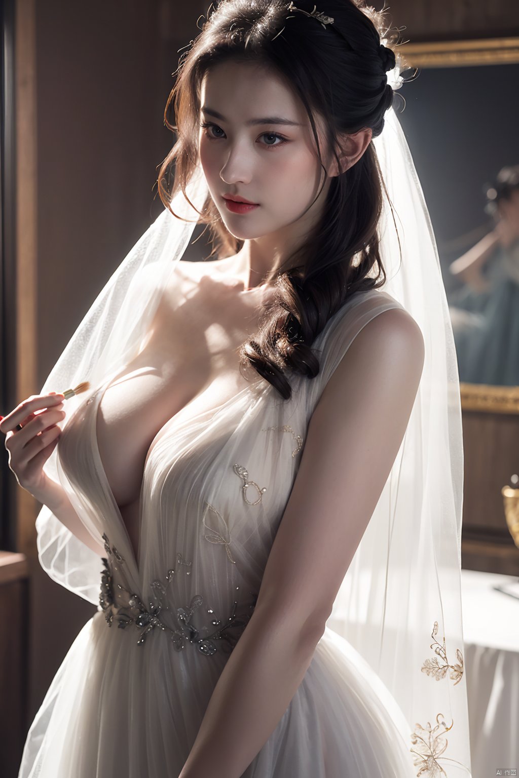  (((A girl:1.2)),birdman avatar,mythical,full body,(Full Chest:1.2),hook eyes,bump figure,round chest,bump chest,half body,dress,hanfu,embroidery,exquisite,meticulous,(tulle:1.4),depth of field,masterpiece,best quality,official art,extremely detailed CG unified 8k wallpaper,(masterpiece:1.2),best quality,masterpiece,highres,original,extremely detailed wallpaper,perfect lighting,(extremely detailed CG:1.2),drawing,paintbrush,