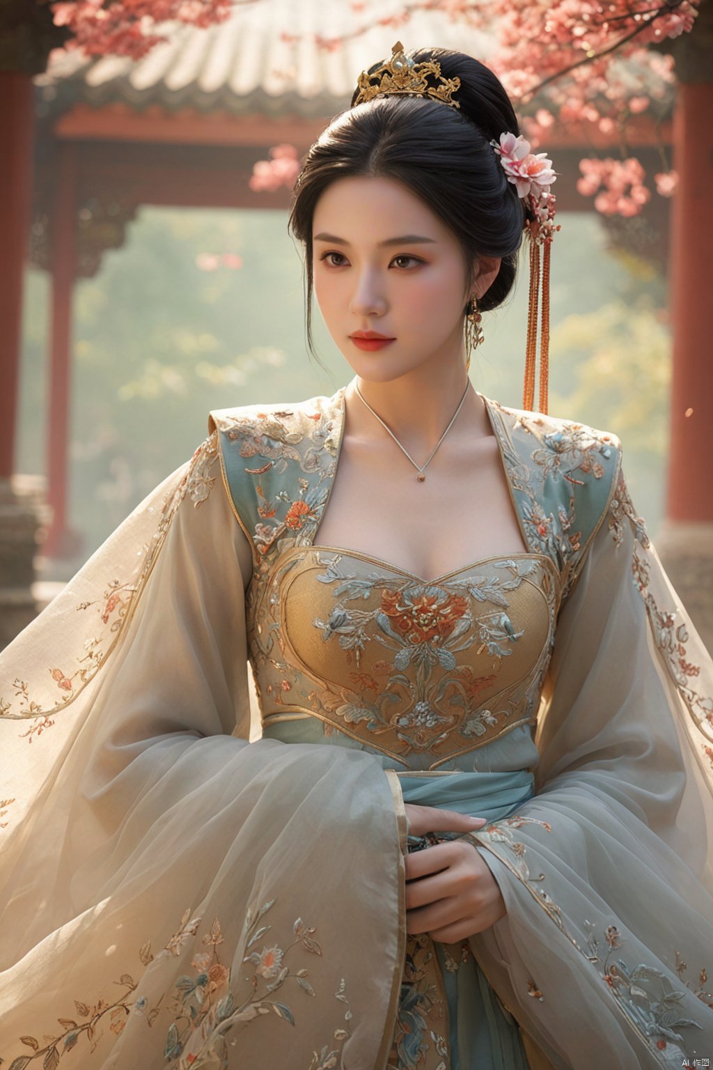  (((A girl:1.2)),birdman avatar,mythical,full body,(Full Chest:1.2),hook eyes,bump figure,round chest,bump chest,half body,dress,hanfu,embroidery,exquisite,meticulous,(tulle:1.4),depth of field,masterpiece,best quality,official art,extremely detailed CG unified 8k wallpaper,(masterpiece:1.2),best quality,masterpiece,highres,original,extremely detailed wallpaper,perfect lighting,(extremely detailed CG:1.2),drawing,paintbrush,