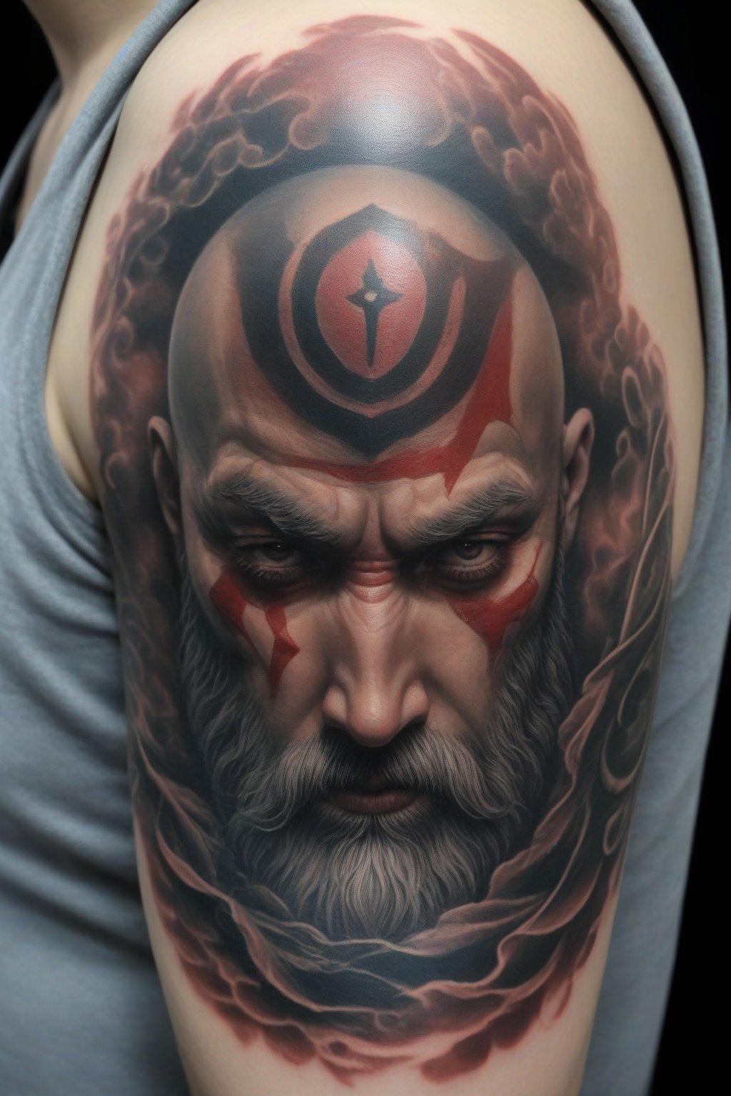 Score_9, Score_8_up, Score_7_up, Score_6_up, Score_5_up, Score_4_up, 
masterpiece, best quality, Angel god of war, Tattoo, FuturEvoLabTattoo,
