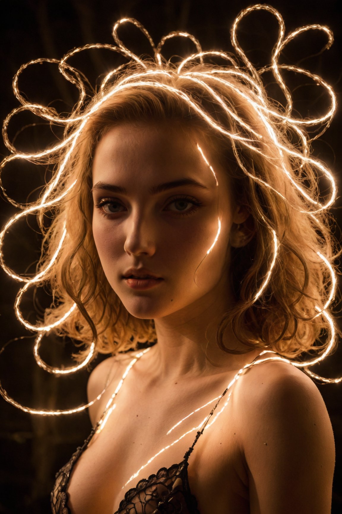 (Masterpiece:1.3)
1girl, made of light.