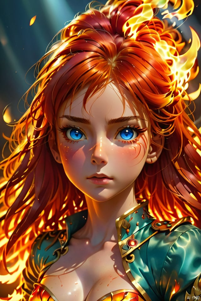 1girl,loli,{{Floating Fire Magic Spell and a burst of flam}},
(Flame, blazing flames: 1), (body burning flames: 1.2),
(best quality), (masterpiece), (super detail), super detail CG, (illustration), (light of detail), (an extremely exquisite and beautiful), girl, solo, (upper body,), (cute face), expressionless, (beautiful detail eyes), (Big chest,: 1.2) , (vertical pupils: 1.2) red hair, shiny hair, five colors and six colors of hair, [Armored Woman] decoration emits red flames, [suspended flames],, 
depth of field, (firelight), whole body,
Transparent and semi transparent material,
Lower abdomen,
Naked lower abdomen,
Naked navel,