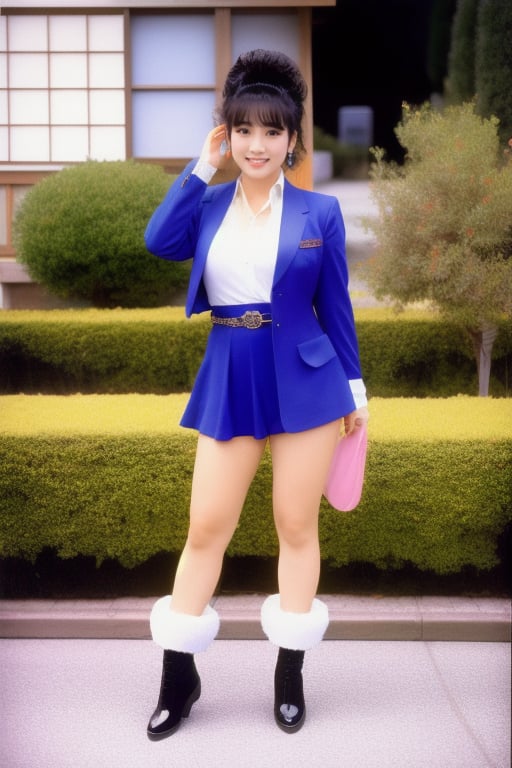 japanese idol 80s, 1girl, solo, full body