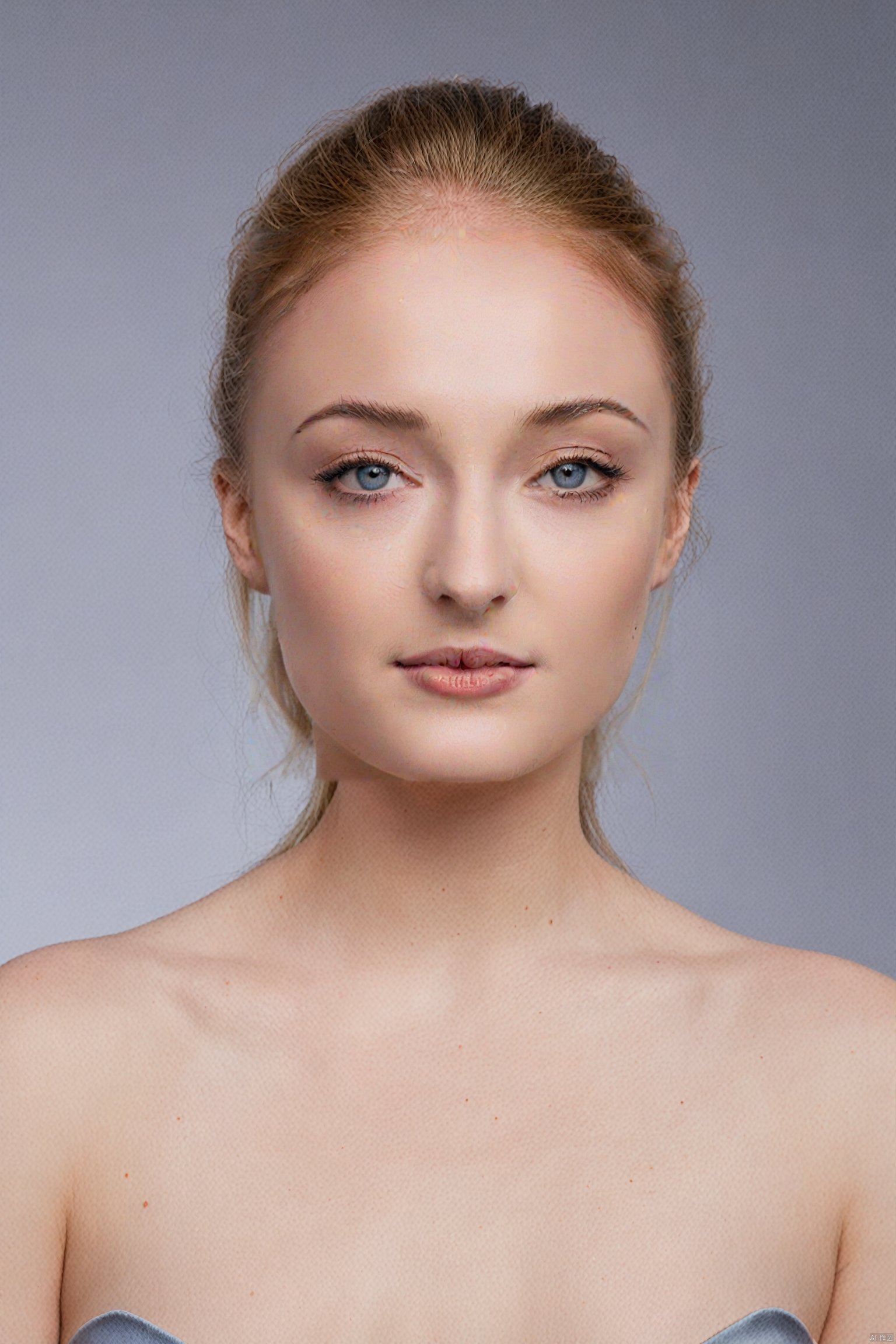  analog style,modelshoot style,portrait of sks woman,epic (photo, studio lighting, hard light, sony a7, 50 mm, matte skin, pores, colors, hyperdetailed, hyperrealistic), ,Sophie Turner