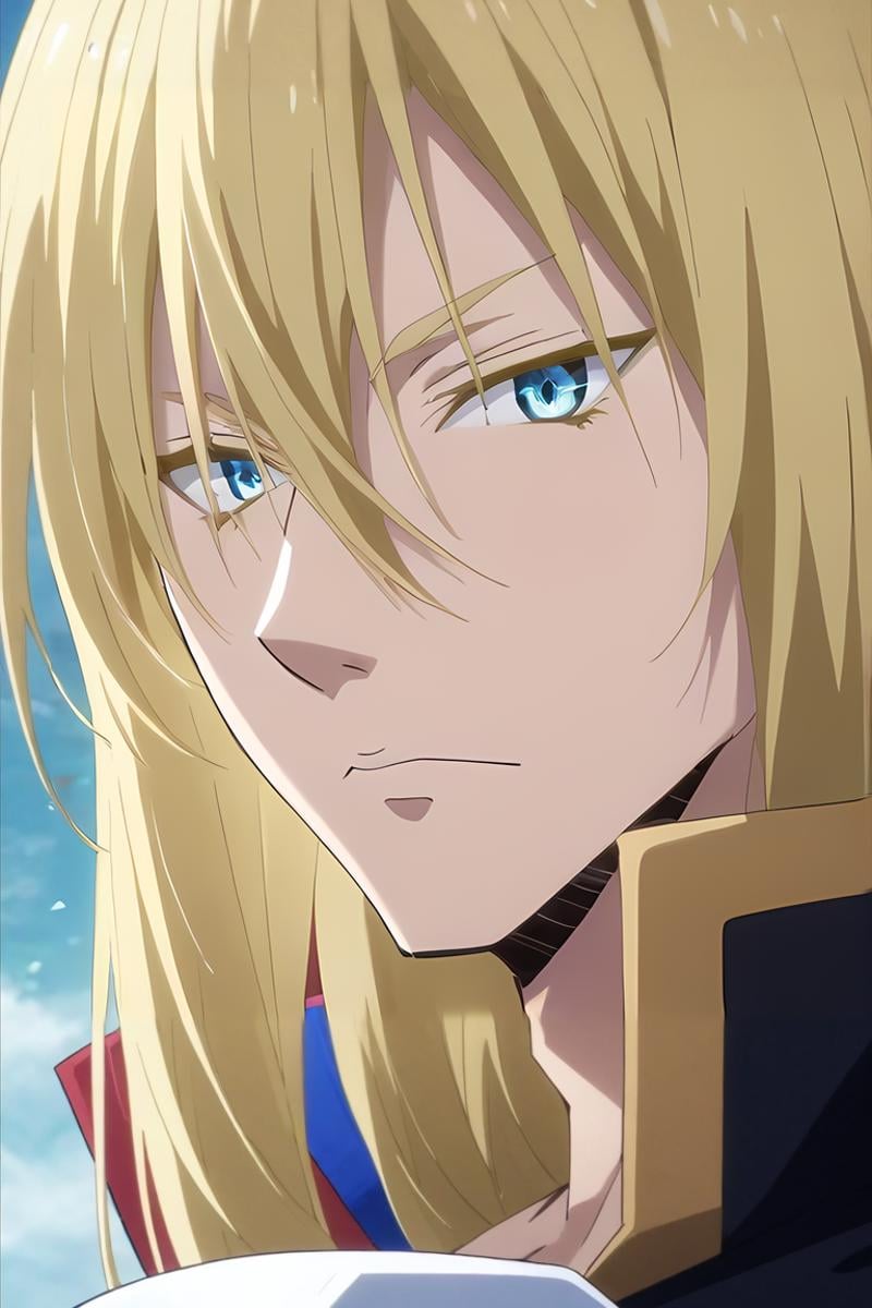 score_9, score_8_up, score_7_up, source_anime, rating_safe, , , looking at viewer, depth of field, 1boy, solo, male focus, <lora:leon_cromwell_pony:0.98>, leon_cromwell, blonde hair, blue eyes, long hair, hair between eyes, close-up, mont saint michel, day, dancing, :D, , <lora:sdxl_lightning_8step_lora:1>