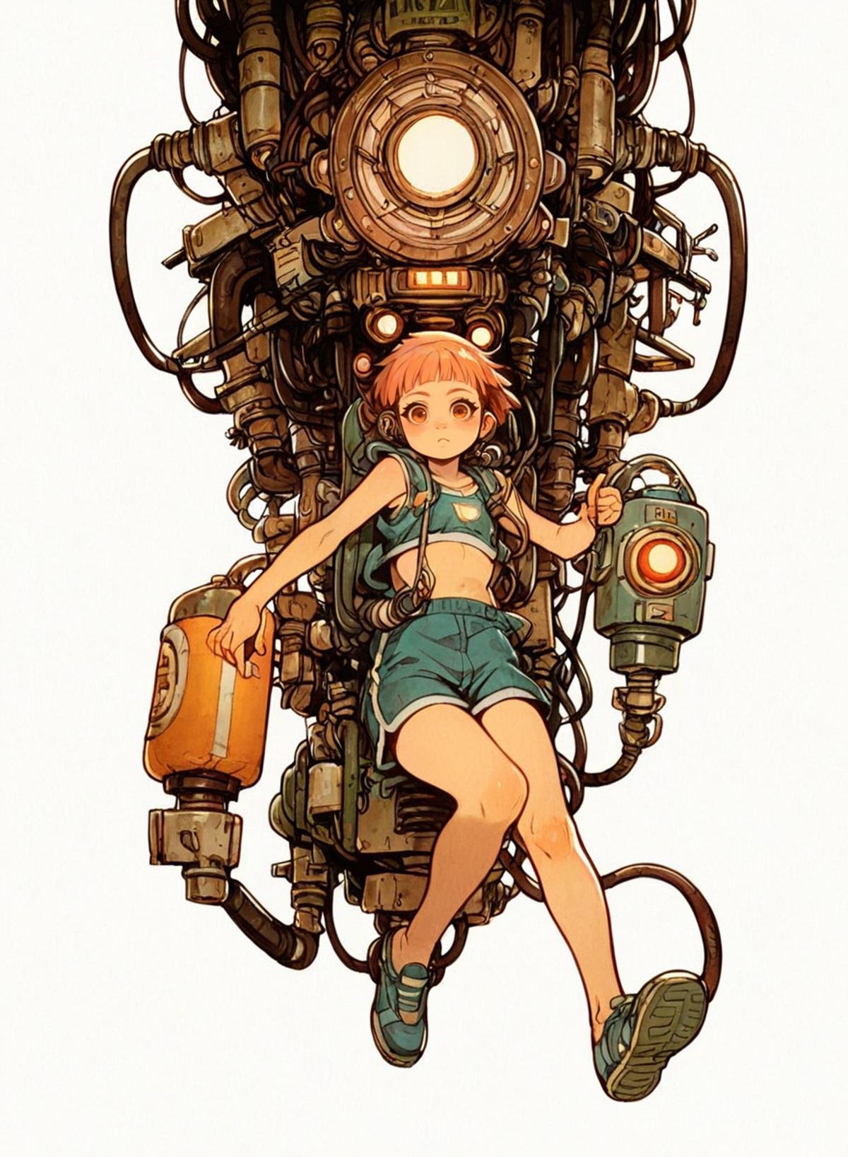 1girl,diver,white background,obslete machine,lamp,tatsuyuk,looking at viewer, <lora:Perfect Hands:1>   <lora:age_slider_v4:-5>  <lora:tatsuyuk:0.8>, score_9, score_8_up, score_7_up, score_6_up, score_5_up, score_4_up,zPDXL