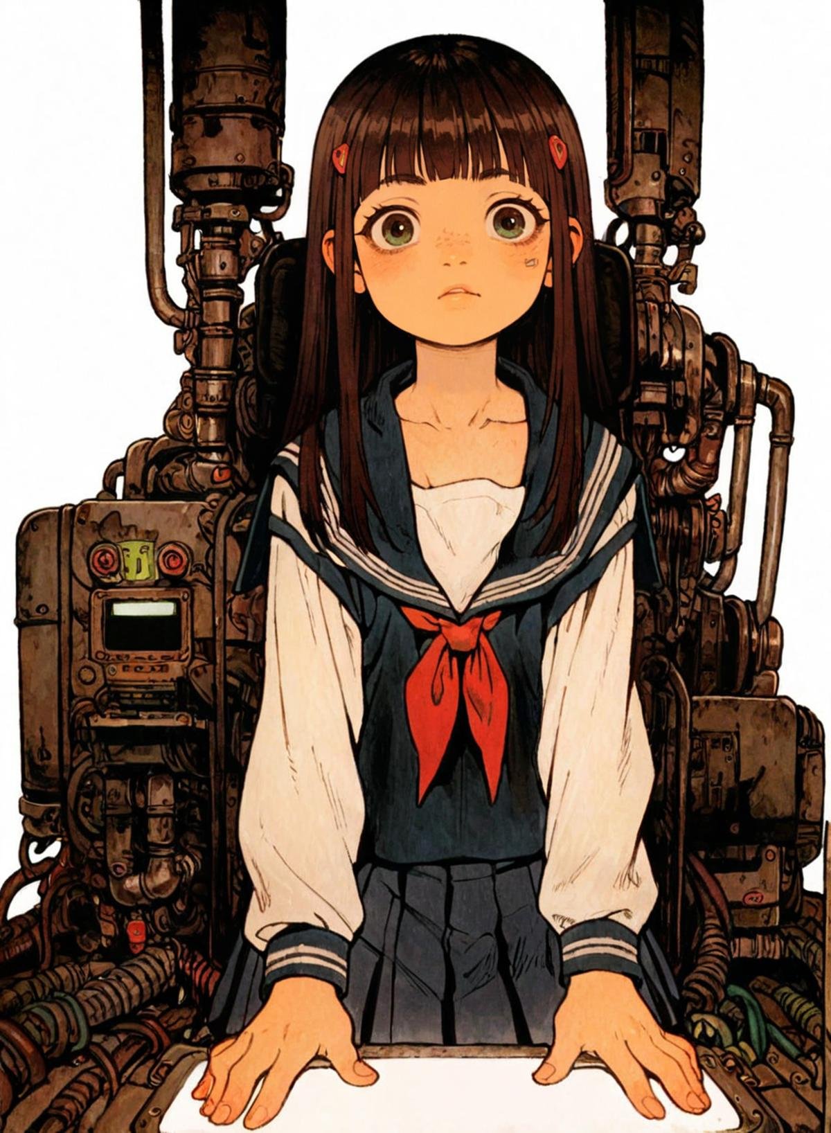 1girl,school uniform,white background,obslete computer machine,tatsuyuk,looking at viewer, <lora:Perfect Hands:1>   <lora:age_slider_v4:-5>  <lora:tatsuyuk:0.8>, score_9, score_8_up, score_7_up, score_6_up, score_5_up, score_4_up,zPDXL