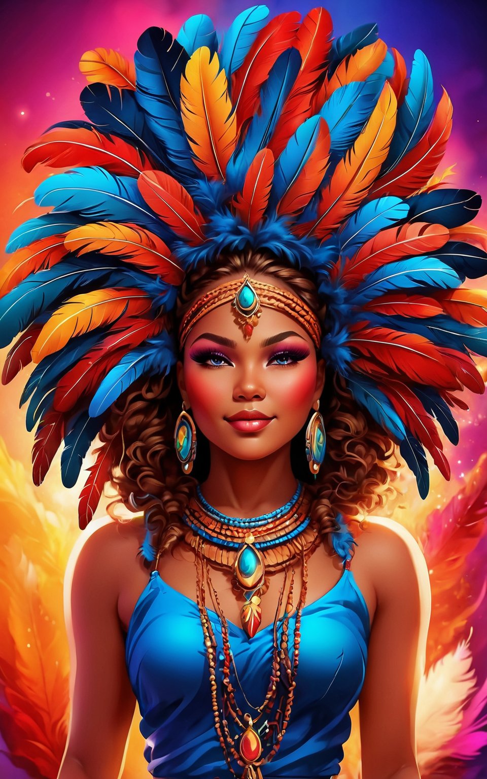 (best quality,8K,highres,masterpiece), ultra-detailed, (girl with an unusual hairstyle made of braids and feathers), a girl with an extraordinary hairstyle composed of intricate braids interwoven with feathers. Her hair is styled with meticulous detail, showcasing the complexity and creativity of the braids and the delicate texture of the feathers. The overall composition highlights her unique and striking appearance, with a focus on the detailed craftsmanship of her hairstyle. The vibrant colors of the feathers add an element of whimsy and elegance, enhancing the overall visual impact of the image.