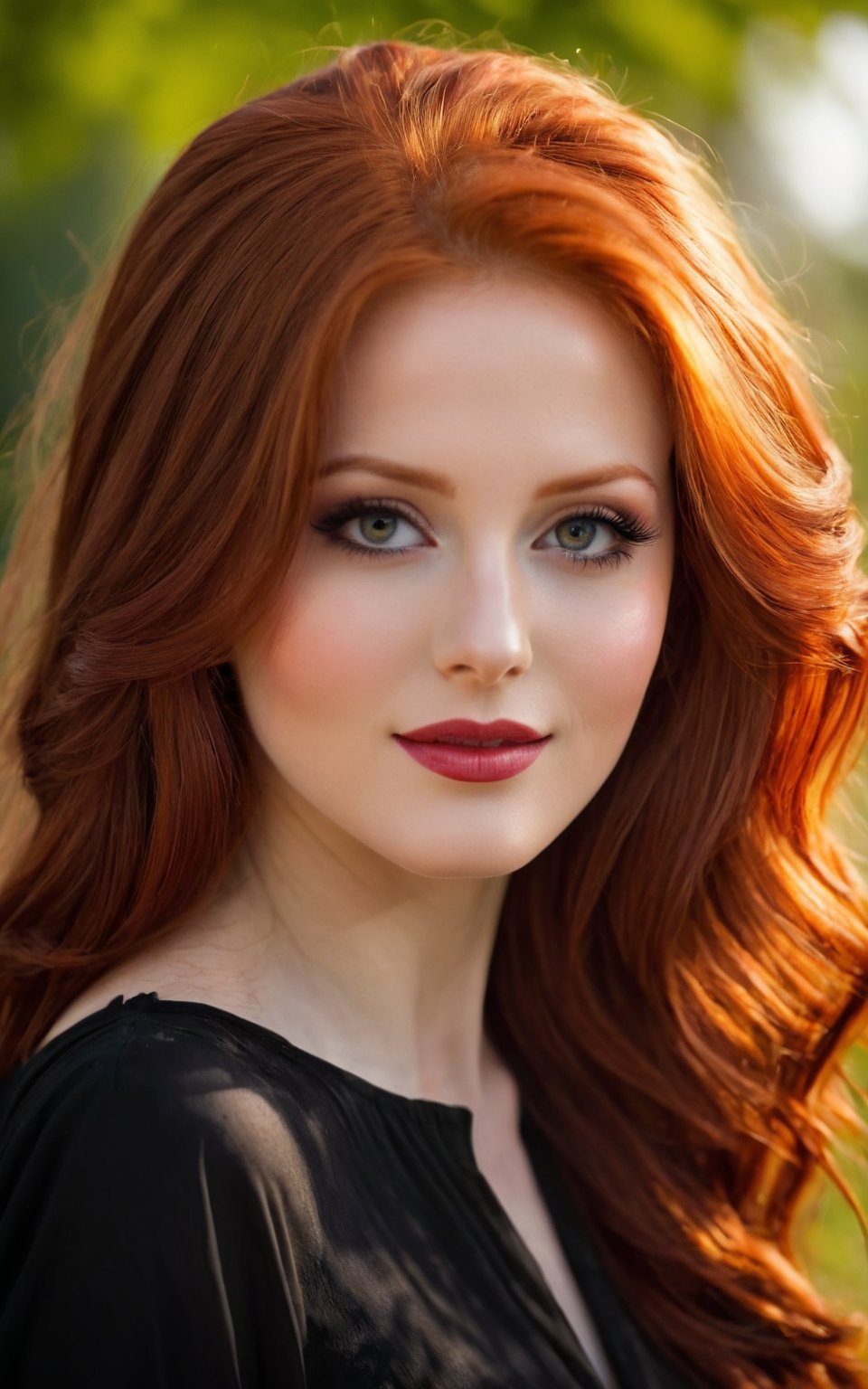 (best quality,4k,8k,highres,masterpiece:1.2),ultra-detailed,beautiful,Tatar red-haired girl,good figure,(best quality,4k,8k,highres,masterpiece:1.2),ultra-detailed,(realistic,photorealistic,photo-realistic:1.37),vivid colors,portraits,beautiful detailed eyes,beautiful detailed lips,extremely detailed eyes and face,long eyelashes,stylish clothes,dazzling smile,confident pose,soft lighting,flowing red hair,fair skin,graceful appearance,captivating gaze,natural beauty,striking features,delicate facial structure,elegant posture,lush red hair cascading down,Fairytale-like atmosphere,serene garden setting,subtle shadows,hint of mystery,ethereal beauty,delicate features,subtle expression of beauty,enchanting aura,sublime presence,impeccable attention to detail,warm color palette,subtle color gradients,subdued tones,rich texture,harmonious composition,mesmerizing gaze,soft, diffused lighting,romantic atmosphere.