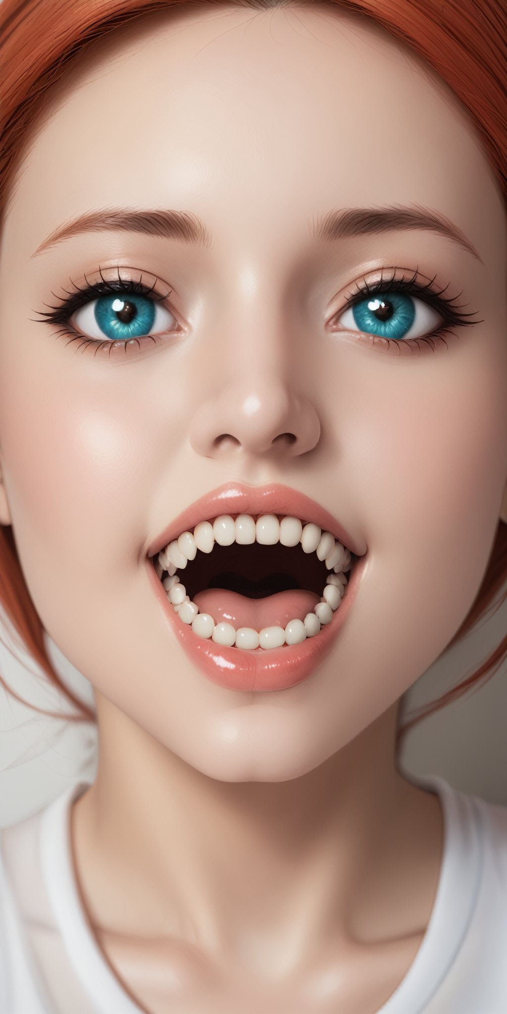 1girl,focus face, beautiful and detailed face, beautiful and detailed eyes,brackets on Teeth,Brackets Teeth,Teeth