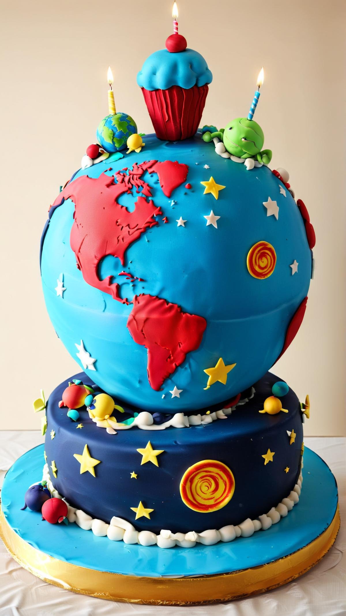 <lora:CakeStyleXL:1> CakeStyle planet, custom cake, birthday cake,