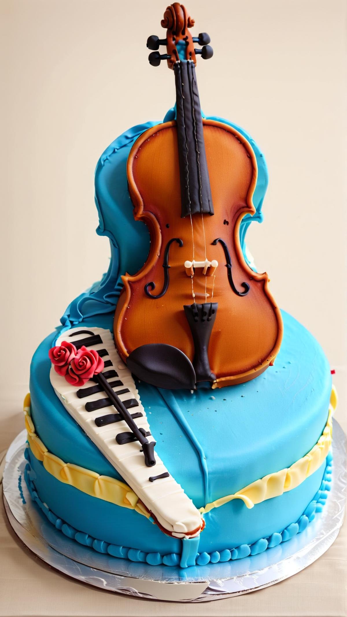 <lora:CakeStyleXL:1> CakeStyle Violin, custom cake, birthday cake,