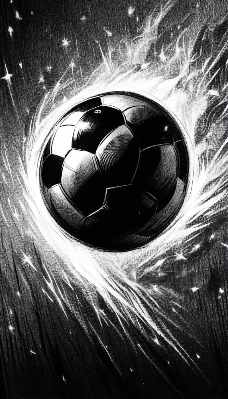 score_9, score_8_up, score_7_up, score_6_up, <lora:CharcoalDarkStylePony:1> CharcoalDarkStyle soccer ball, source_anime, dark, sketch, drawn with charcoal, monochrome, black and white, (Masterpiece:1.3) (best quality:1.2) (high quality:1.1)