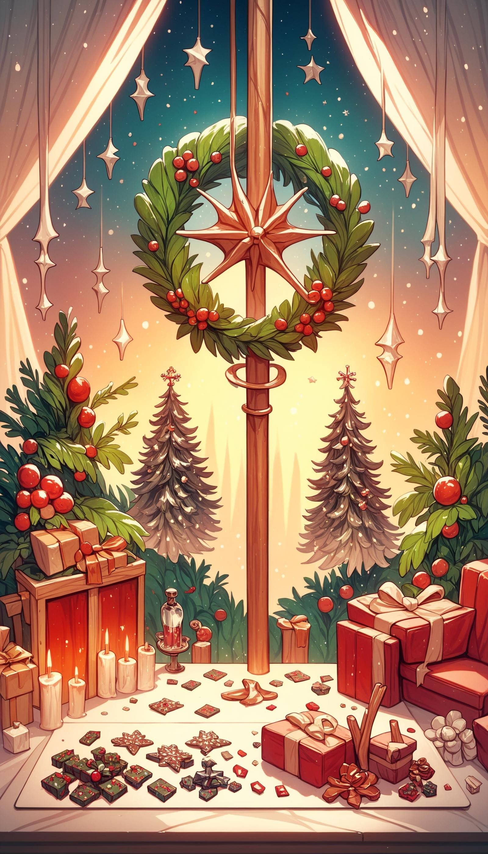 score_9, score_8_up, score_7_up, score_6_up, <lora:ChristmasPostcardPony:0.8> ChristmasPostcard Candlestick, (Masterpiece:1.3) (best quality:1.2) (high quality:1.1)