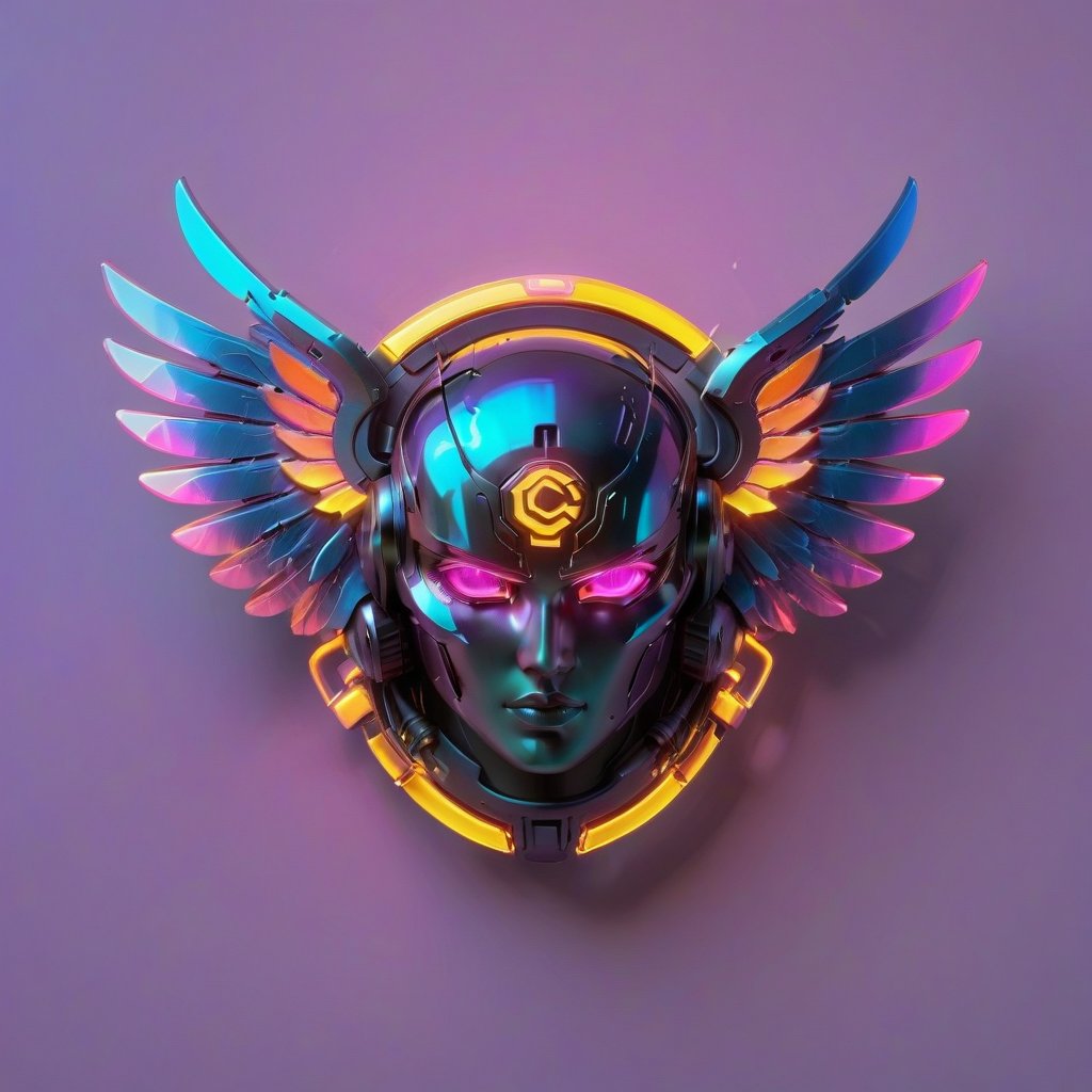 Score_9, Score_8_up, Score_7_up, Score_6_up, Score_5_up, Score_4_up, masterpiece, best quality,
BREAK
(FuturEvoLabBadge:1.5), cyberpunk badge, 
BREAK
Cyberpunk style, Cyberpunk girl's head, wings composed of brushes behind her,
BREAK
front view, neon colors, intricate design, symmetrical pattern, futuristic emblem, vibrant hues, high-tech, 
