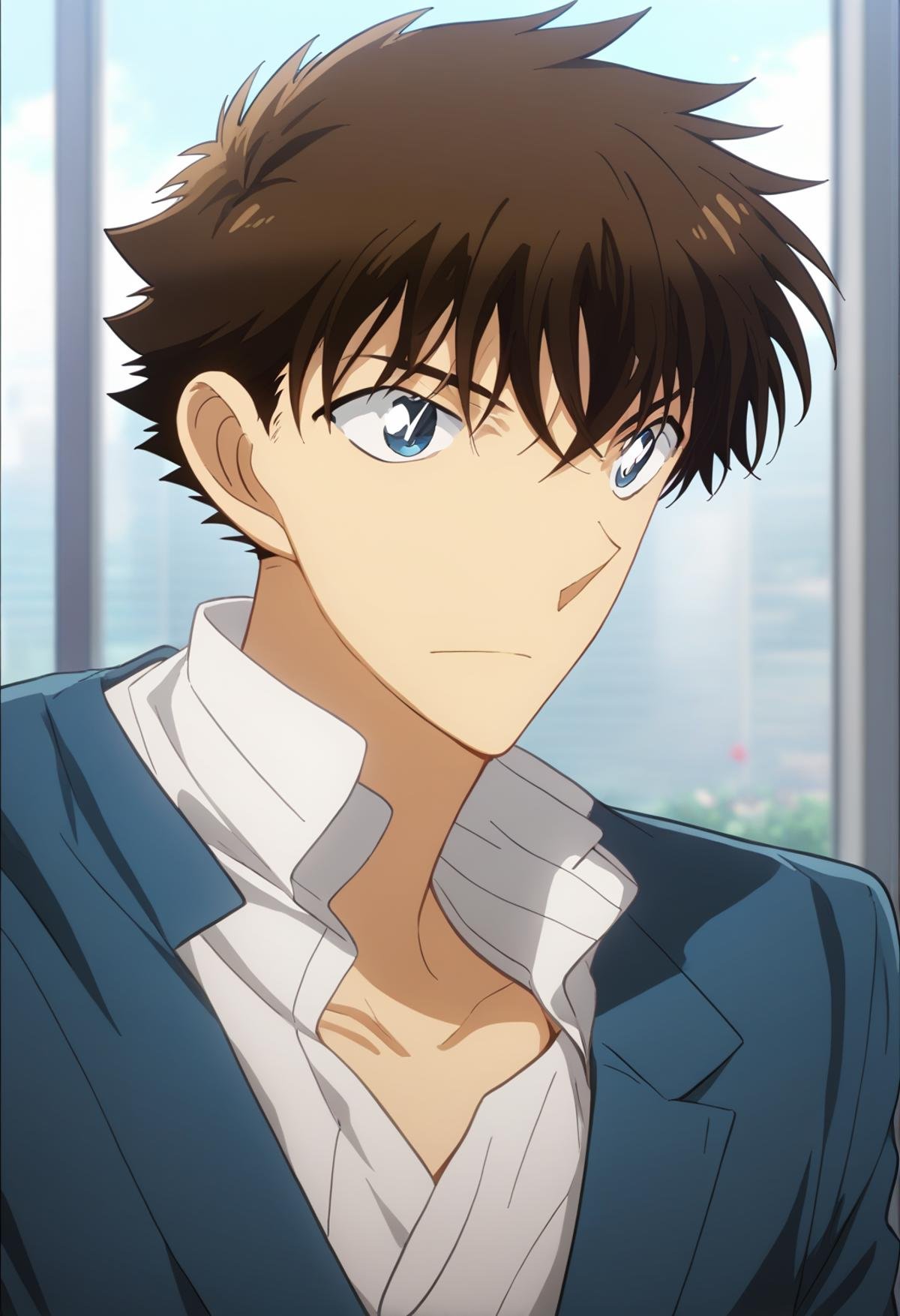 score_9, score_8_up, score_7_up, score_6_up, 1boy, kaito kuroba, brown hair, blue eyes, official art, best quality, amazing quality, best aesthetic, absurdres, solo, ,Butcha<lora:EMS-345883-EMS:1.000000>