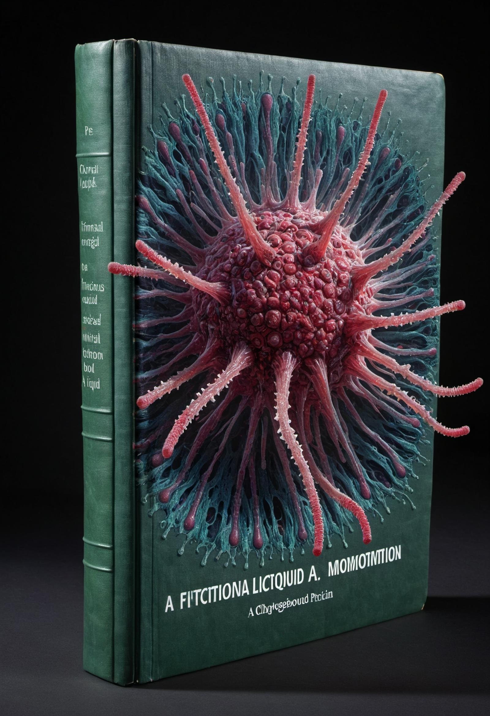 DonMV1r4lXL viral, pathogenous, large print book,   clothbound, lachrymotion (a fictional liquid),    archive  <lora:DonMV1r4lXL-000006:1>