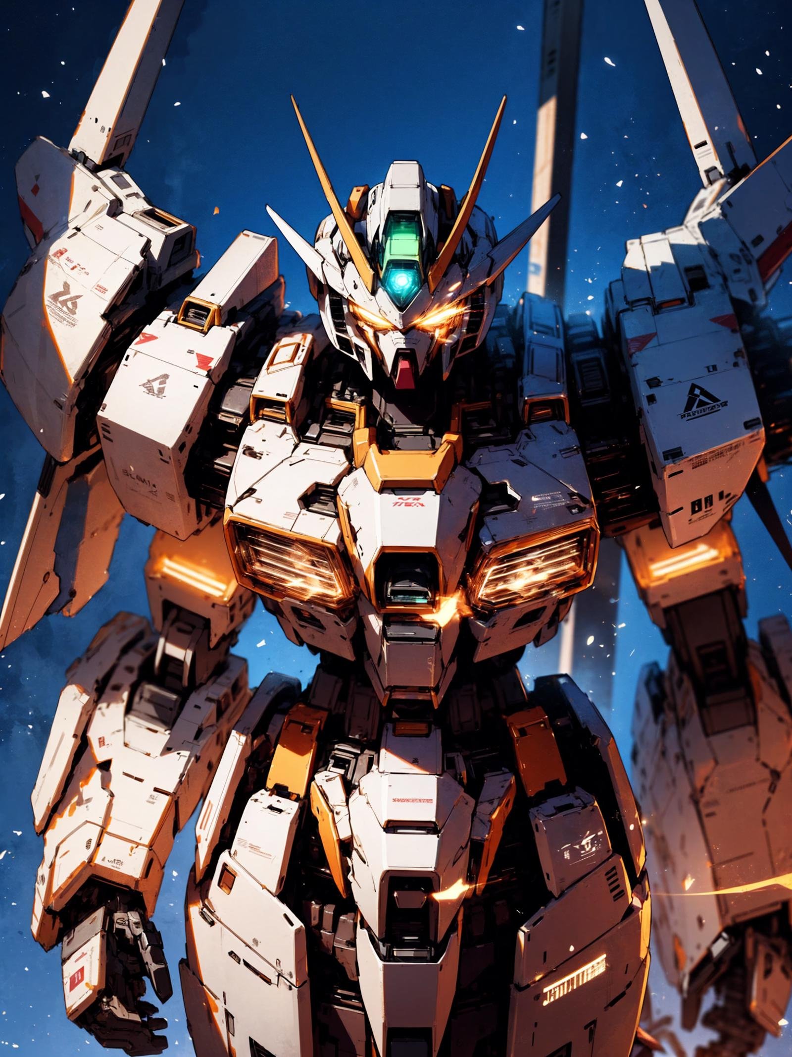 <lora:Gundam V1:0.7>,Gundam,mecha,robot,no humans,glowing,science fiction,glowing eyes,(__backgrounds__:1.2),, Best Quality,Masterpiece,Edge quality,gorgeous and intricate detail,Perspective Silhouette,((8k, Best Quality, Masterpiece, Extremely Detailed, Rule of Thirds)),((crazy imagery)),photorealistic,masterpiece,superb,HDR,high resolution,sharp focus,photorealistic rendering,extremely detailed description,professional,intricate details,