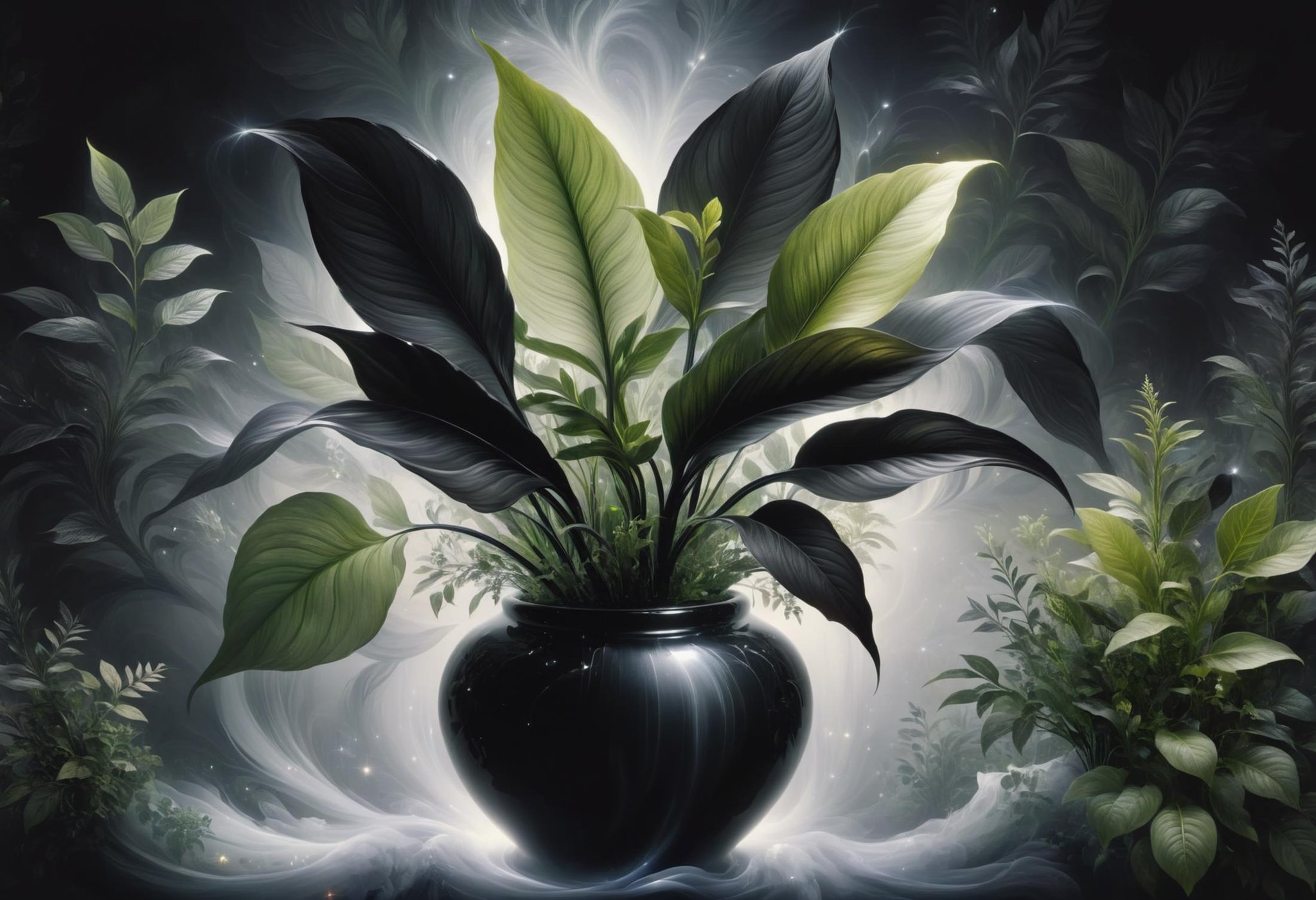 donm1nn3rb34u7yxl onyx black ethereal plant   <lora:DonM1nn3rB34utyXL-000006:1>