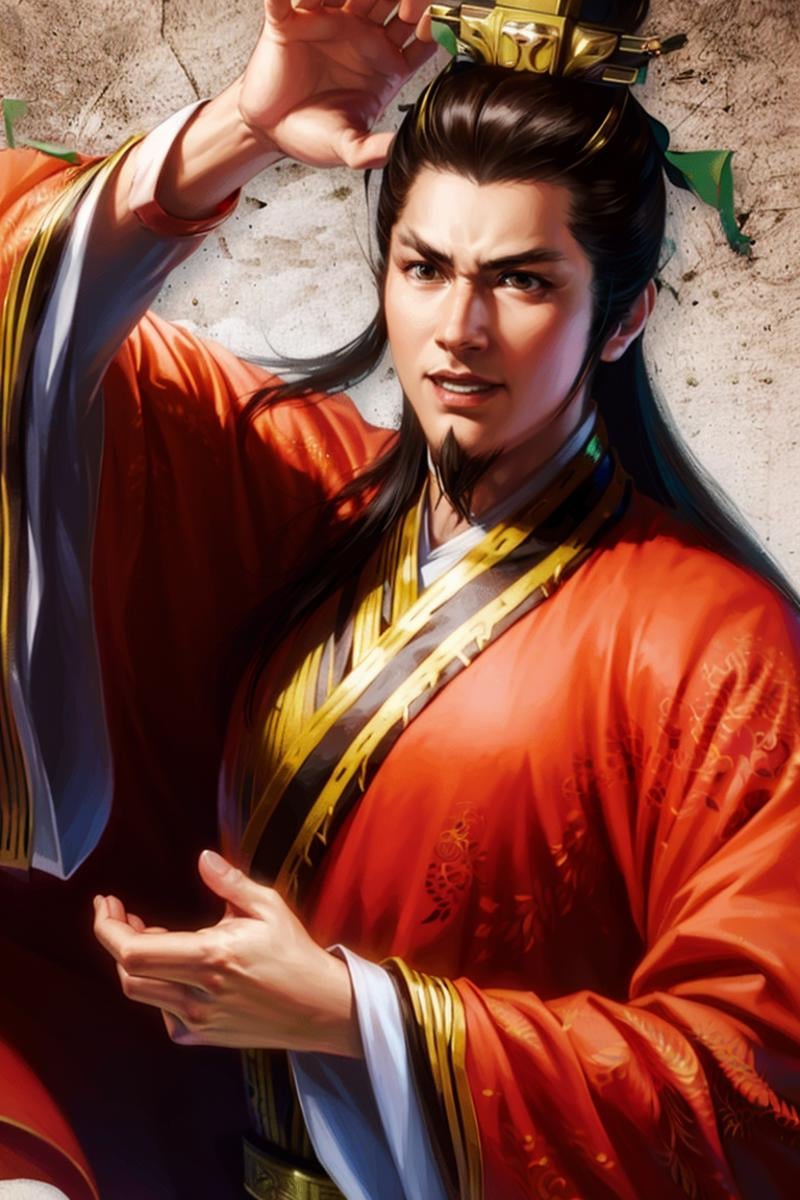 (8k, RAW photo, best quality, masterpiece:1.2), (realistic, photo-realistic:1.37), chinese male, chinese,  1boy, male_focus, chinese_clothes, hanfu, long_hair, solo, tree, brown_eyes, wide_sleeves, long_sleeves, branch