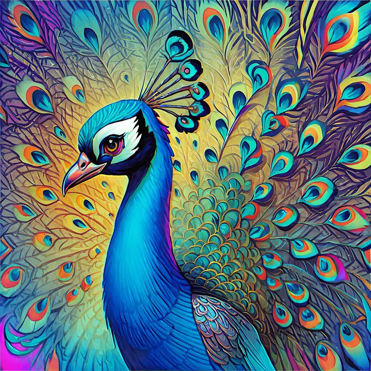score_9, score_8_up, score_7_up, score_6_up, score_5_up, score_4_up, peacock,  no humans, bird, colorful, beak, animal focus, solo, <lora:peacock_pony:0.8>