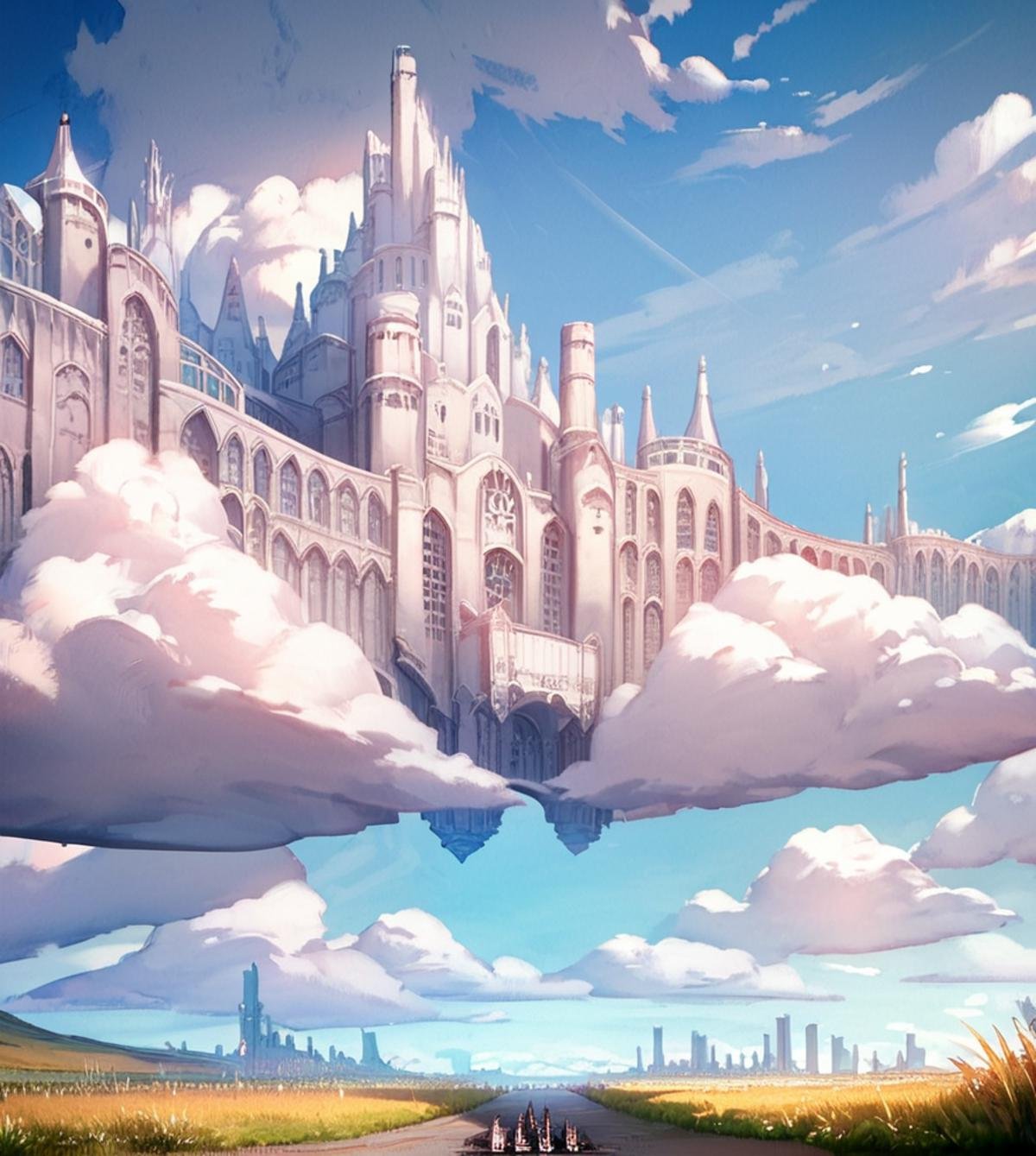 score_9, score_8_up, score_7_up, score_6_up, score_5_up, score_4_up,, <lora:airmode:0.8>,airmode, , scenery, cloud, sky, outdoors, day, castle, cloudy sky, blue sky, fantasy, grass, city made of cloud,white city