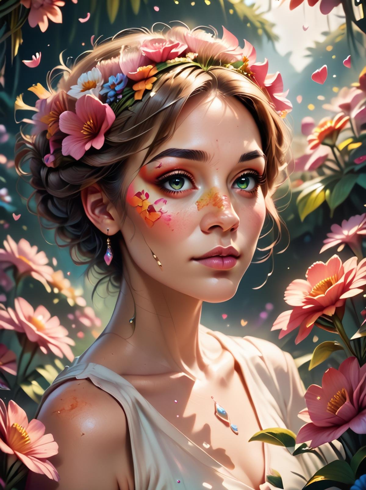 core_9, score_8_up, score_7_up, score_6_up, score_5_up, score_4_up, <lora:earth:0.6>, earthmode,1girl,petals,flowers,portrait,bright,detail,strong colors