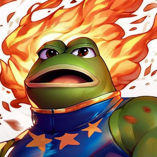 score_9, score_8_up, score_7_up, score_6_up, score_5_up, score_4_up,, <lora:FireBreath:1> breathing fire, pepe the frog , solo,1man,frog,open mouth, male, muscular, solo <lora:ponydiffusionv6_pepethefrog:1>,fire bolt,blowing fire,shadows, analog photo, ziprealism, masterpiece,