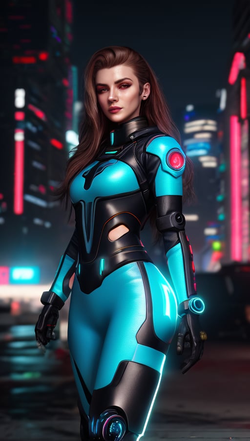 Best picture quality, high resolution, 8k, realistic, sharp focus, realistic image of elegant lady, beauty, supermodel, long hair, beautiful eyes, wearing high-tech cyberpunk style blue suit, radiant Glow, sparkling suit, mecha, perfectly customized high-tech suit, ice theme, custom design, 1 girl,swordup, looking at viewer,JeeSoo, mygirl,zzmckzz,bsp,Cyberpunk,C7b3rp0nkStyle,Asia