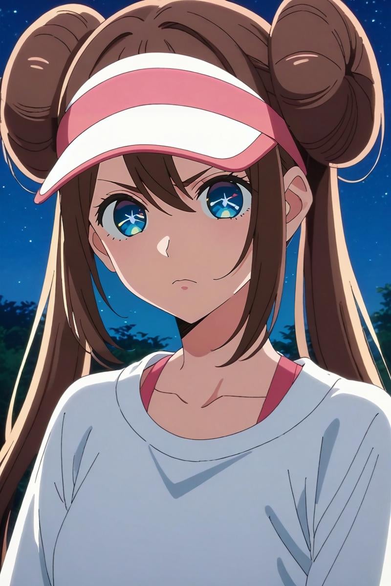 score_9, score_8_up, score_7_up, source_anime, rating_safe, anime screencap, intricate details, looking at viewer, , 1girl, <lora:rosa_pokemon_pony:0.70>, rosa_pokemon, brown hair, blue eyes, long hair, twintails, hair bun, double bun, bangs, visor cap, hair between eyes, solo, cowboy shot, machu picchu, night, full moon, sitting, angry, <lora:oshi_no_ko_style_pony:0.88>, oshi_no_ko_style, , <lora:sdxl_lightning_8step_lora:1>