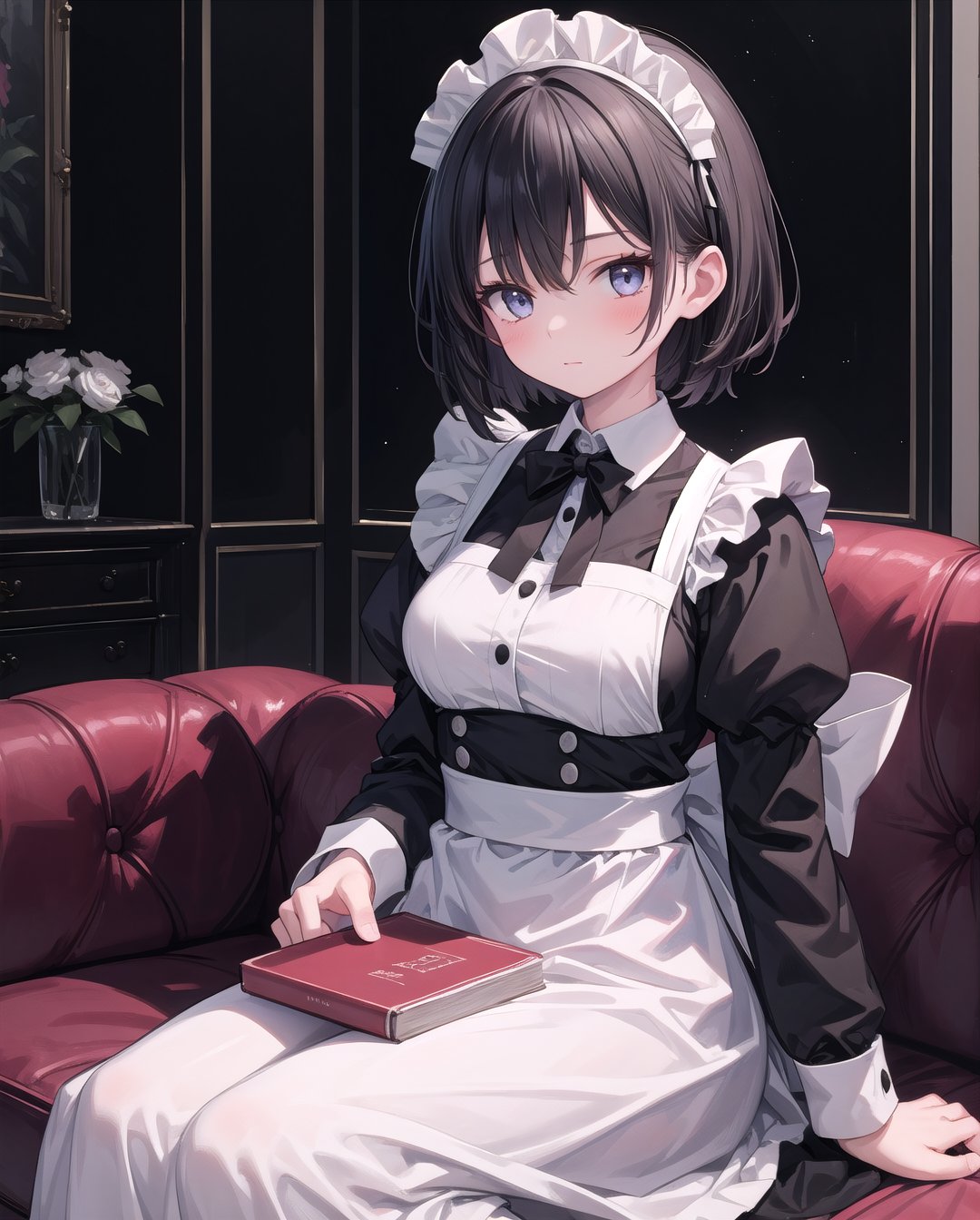 (masterpiece), 1girl, maid uniform