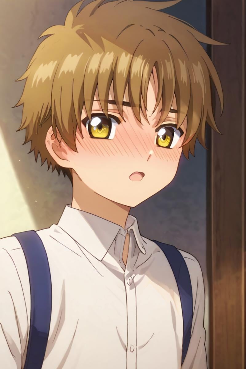 score_9,score_8_up,score_7_up,source_anime,looking at viewer, solo, 1boy, upper body,Li Syaoran, brown hair, yellow eyes, blush, open mouth, shy<lora:EMS-394891-EMS:1.000000>