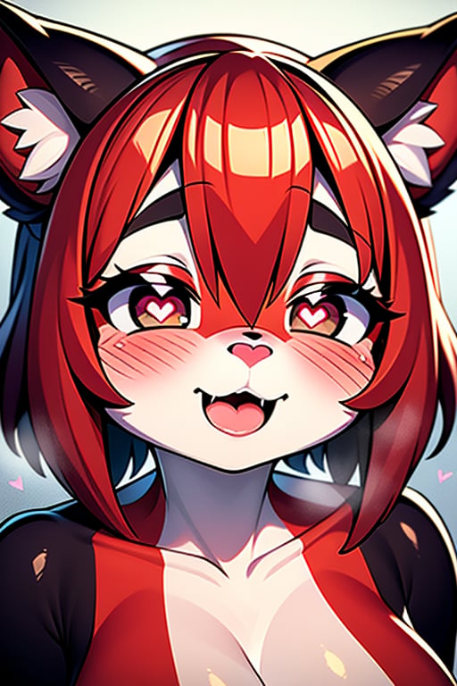 furry,fur,furry, furry,masterpiece,best quality,perfect_art,blush face,cute,<3,heart-shaped_pupils,Heart eyes,safe art