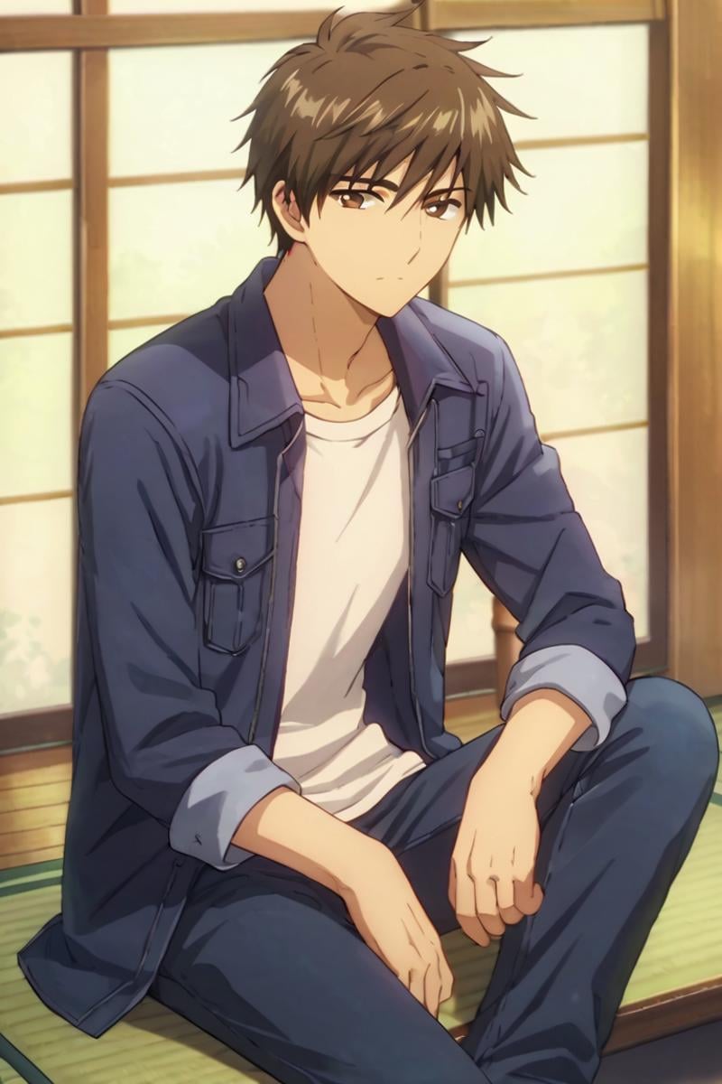 score_9,score_8_up,score_7_up,source_anime,1boy, solo,Touya Kinomoto,brown hair,brown eyes, looking at viewer, sitting<lora:EMS-395903-EMS:0.800000>