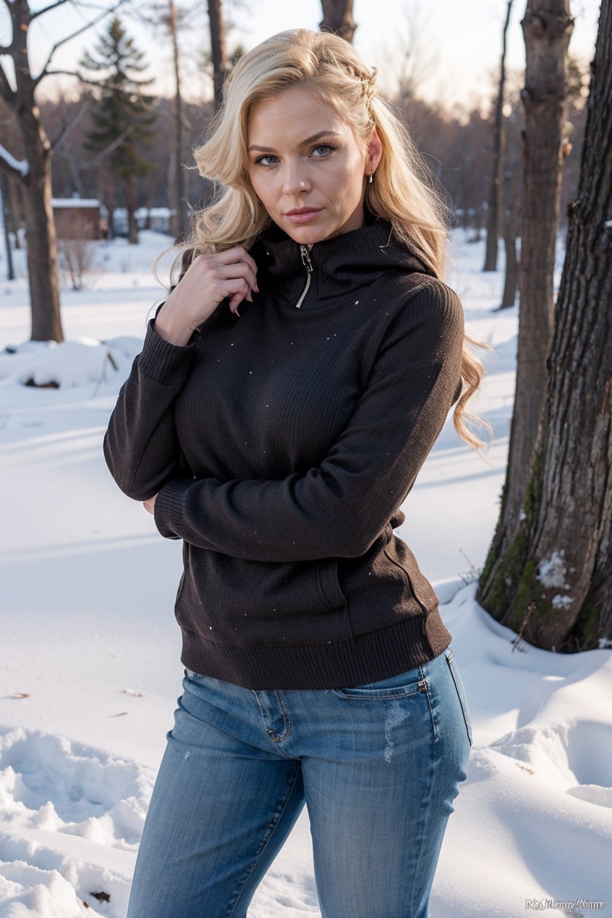 ph0enixmarie, a mature woman wearing winter clothes <lora:ph0enixmarie:0.8>