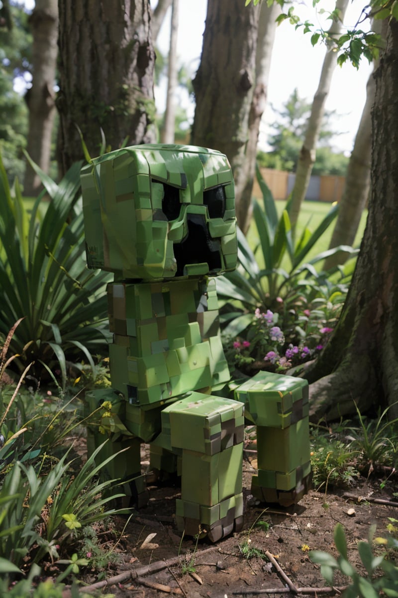 mccreeper  in sunlit glade <lora:mccreeper:1.2>, no human