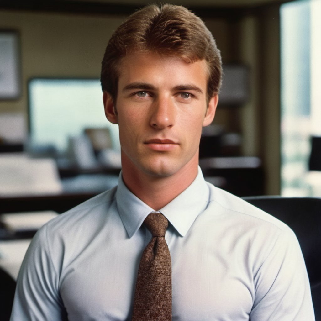 handsome man, corporate, CEO, suit and tie, salesman, young, hot, short hair, hairy, arm hair, chest hair, male model, 1980s, the office, stubble, facial hair, Al Parker, dunder mifflin, freckles, loser, sleazy, youthful, 24 years old, LOMO effect, bachelor,

8k, 4k, cinematic lighting, very dramatic, very artistic, soft aesthetic, realistic, masterpiece, ((perfect anatomy): 1.5), best resolution, maximum quality, UHD, life with detail, analog, cinematic moviemaker style