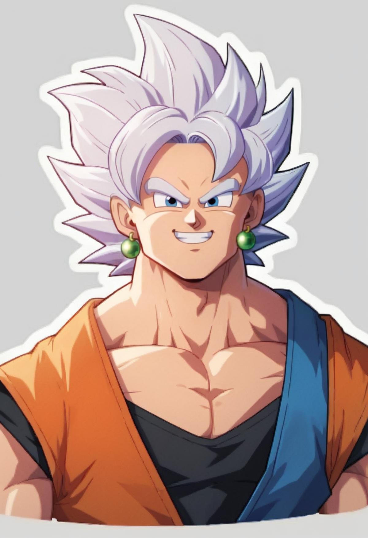 masterpiece,best quality, highly detailed, score_9, score_8_up, score_7_up, score_6_up,<lora:xl_more_art-full_v1:0.8>,BREAK <lora:stickers:1>stickers, outline,transparent background,1boy,dragon ball, goku, solo, smile, looking at viewer