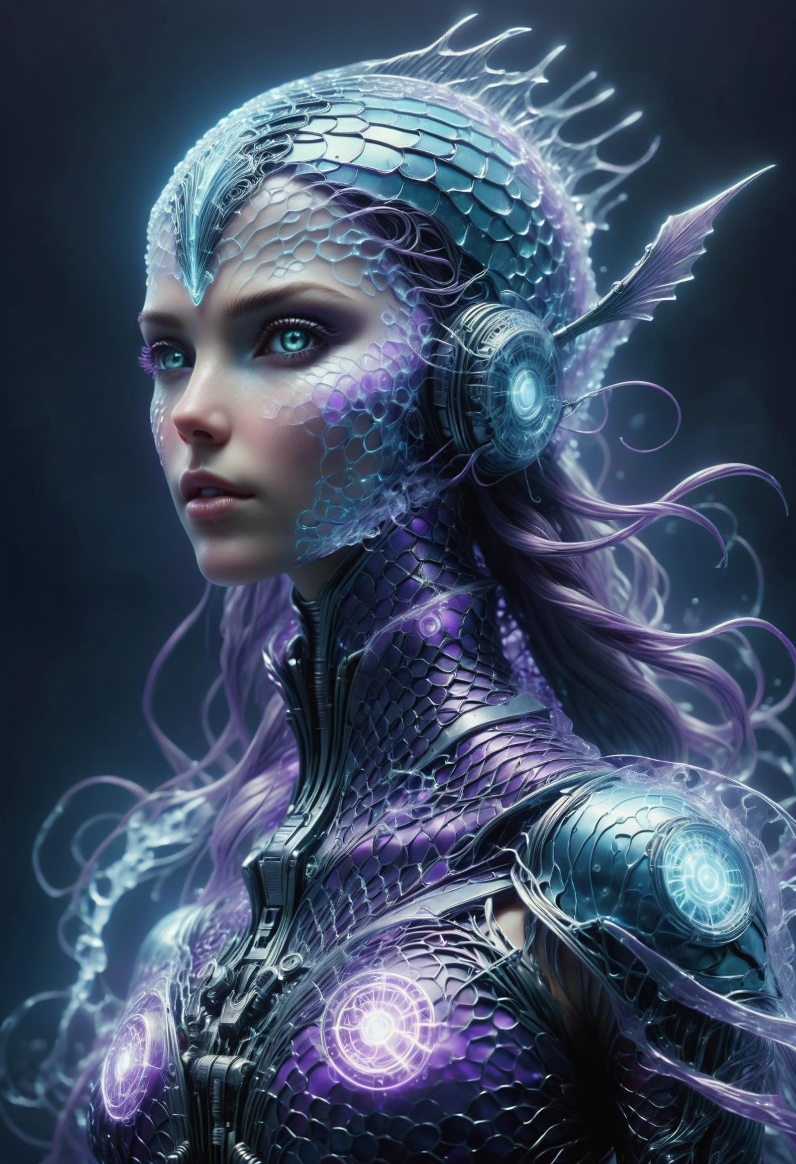 DonMF15hyXL female nanomancer, technology manipulation, neo-noir  Enchanting with curse shaped like Amorphous of bluish-purple frozen steam and electrical manipulation (creating and controlling electrical currents) <lora:DonMF15hyXL:0.9>